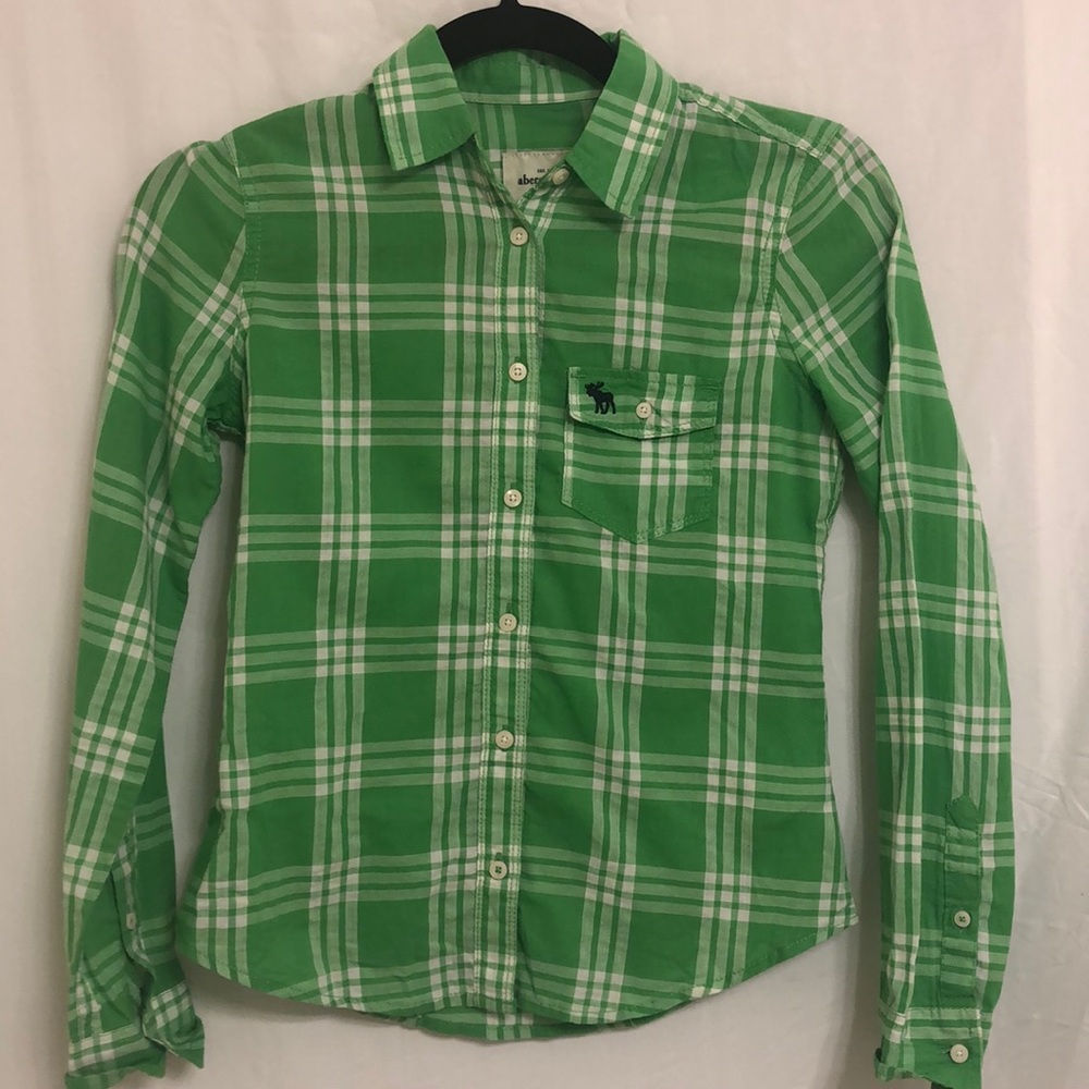 Girls Green Flannel